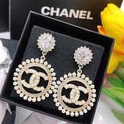 Chanel Round Pearl Gold Earrings - 3