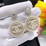 Chanel Round Pearl Gold Earrings - 2