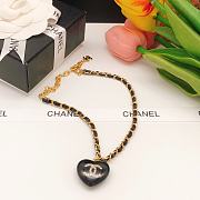 Chanel Black Heart Necklace Repurposed - 6