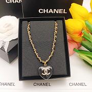 Chanel Black Heart Necklace Repurposed - 5