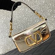 Valentino Vlogo Loco Small Leather Shoulder Gold Bag 20cm - 4