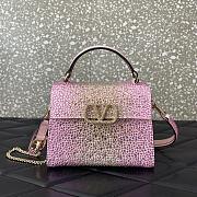 Valentino Garavani Vsling pink gem-embellished bag - 19x13x9cm - 1