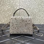 Valentino Garavani Vsling grey gem-embellished bag - 19x13x9cm - 5