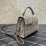 Valentino Garavani Vsling grey gem-embellished bag - 19x13x9cm - 3