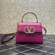 Valentino Small Vsling Handbag Jewel Embroidery In Calfskin - 3