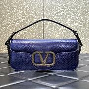 Valentino Vlogo Loco Medium Leather Shoulder Bag Python Leather - 27×13×6cm - 4