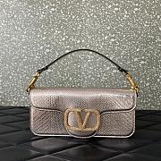 Valentino Vlogo Loco Medium Leather Shoulder Bag Python Leather 02 - 27×13×6cm - 5