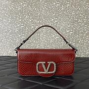 Valentino Vlogo Loco Medium Leather Shoulder Bag Python Leather 02 - 27×13×6cm - 4