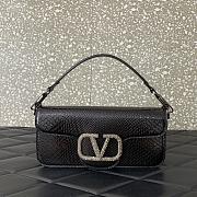 Valentino Vlogo Loco Medium Leather Shoulder Bag Python Leather 02 - 27×13×6cm - 3