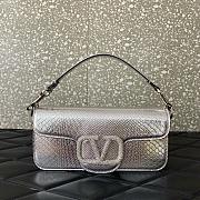 Valentino Vlogo Loco Medium Leather Shoulder Bag Python Leather 02 - 27×13×6cm - 2