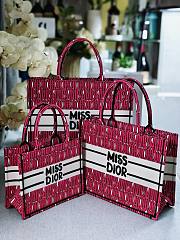 Dior Book Tote Pink and Black Miss Dior Graffiti Embroidery - 1