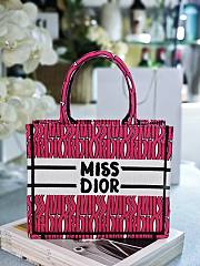 Dior Book Tote Pink and Black Miss Dior Graffiti Embroidery - 2