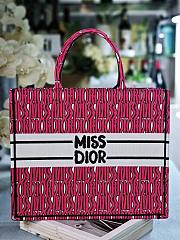 Dior Book Tote Pink and Black Miss Dior Graffiti Embroidery - 4