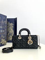 Dior Medium Lady D-Joy Bag Black Graphic Cannage Calfskin - 26 x 13.5 x 5 cm - 3