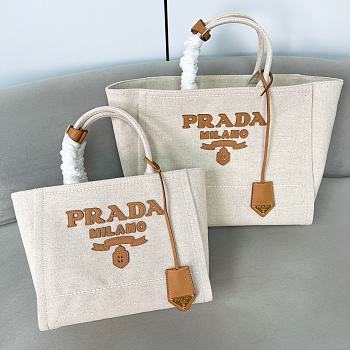 Prada large logo-appliqué tote bag 