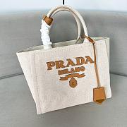 Prada large logo-appliqué tote bag  - 3