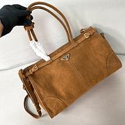 Prada Large suede handbag brown color - 38*24*12cm - 1