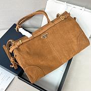 Prada Large suede handbag brown color - 38*24*12cm - 4