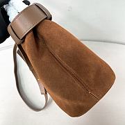 Prada Large 'Prada Buckle' suede leather bag 32*23*11cm - 6