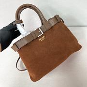 Prada Large 'Prada Buckle' suede leather bag 32*23*11cm - 3