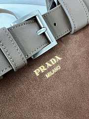 Prada Large 'Prada Buckle' suede leather bag 32*23*11cm - 2