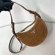 Prada brown suede Prada Arqué bag - 22.5*18.5*6cm - 4