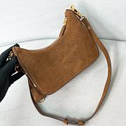 Prada Re-Edition brown suede mini bag - 22*18*6cm - 3