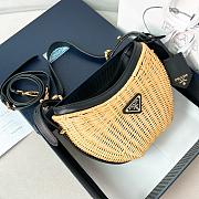 Prada Wicker and leather Prada Arqué bag - 22.5*18.5*6cm - 3