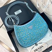 Prada Crystal embellished satin cleo handbag 22*18*4.5cm 3 colors - 2