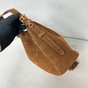 Prada Brown Suede Leather Bucket Bag Brown - 24*23.5*12cm - 4