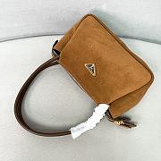 Prada Brown Suede Leather Shoulder Bag - 28*16*10.5cm - 6