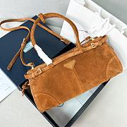 Prada Medium brown suede leather handbag  - 32*15.5*12 - 1