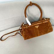 Prada Medium brown suede leather handbag  - 32*15.5*12 - 6