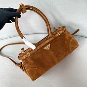 Prada Medium brown suede leather handbag  - 32*15.5*12 - 2