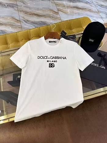 Dolce & Gabbana Milano D&G Logo White T-Shirt