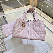 Dior Toujours Pink Smooth Leather Tote - 23*14*12cm - 1