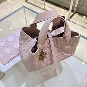 Dior Toujours Pink Smooth Leather Tote - 23*14*12cm - 6