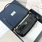 PRADA Soft Lux Calfskin Re-Edition Black Bag - 26*11.5*6cm - 1