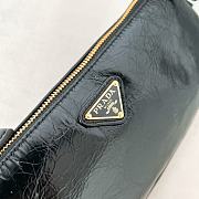 PRADA Soft Lux Calfskin Re-Edition Black Bag - 26*11.5*6cm - 4