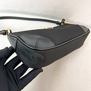 	 PRADA Nylon Calfskin Re-Edition Black Bag - 26*11.5*6cm - 2