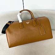 Prada Saffiano Leather Travel Brown Bag - 50*27.5*25cm - 1