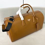 Prada Saffiano Leather Travel Brown Bag - 50*27.5*25cm - 2