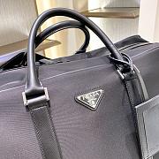 Prada logo-patch Duffle Bag Nylon Leather - 55*33*27cm  - 2