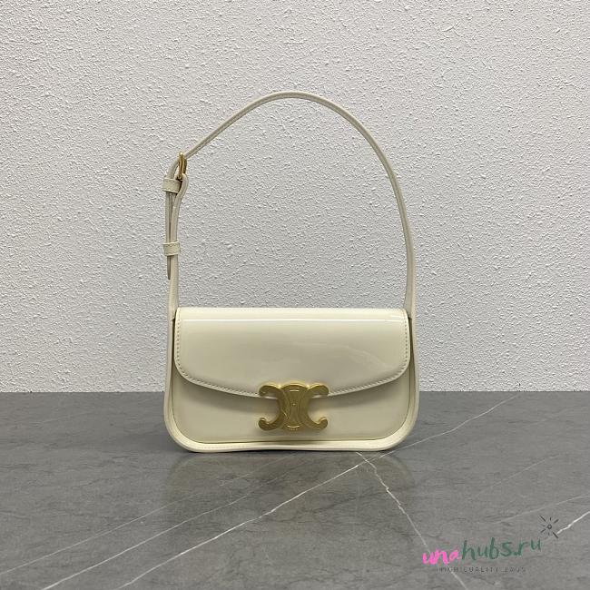 CELINE SHOULDER BAG TERENCE in PATENT CALFSKIN - 20.5 x 10.5 x 5 CM - 1