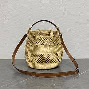 Celine Bucket Raffia Bag - 23x25x20cm - 5