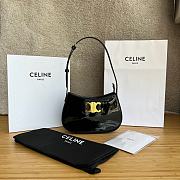 CELINE MEDIUM TILLY BAG in PATENT CALFSKIN BLACK BAG - 22.5X13.5X4cm - 6