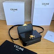 Celine Patent Black Triomphe Bag - 22.5 X 16.5 X 7.5cm - 6