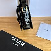 Celine Patent Black Triomphe Bag - 22.5 X 16.5 X 7.5cm - 4