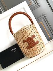 Celine Basket in Wicker and calfskin - 22 x 29 x 21 CM - 1