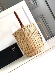 Celine Basket in Wicker and calfskin - 22 x 29 x 21 CM - 5